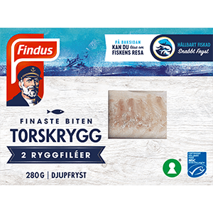 Torskrygg Findus förpackning
