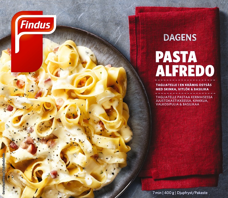 Dagens pasta alfredo förpackning