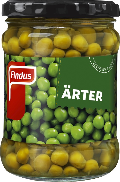 Findus Ärter förpackning burk