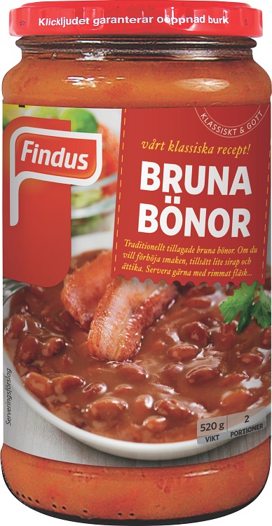 bruna bönor i burk