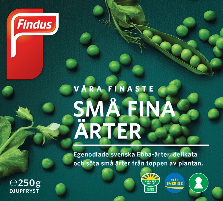 Findus Våra finste Små fina ärter förpackning