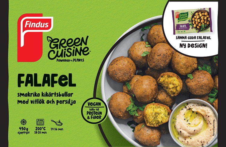 Förpackning Findus libanesisk falafel