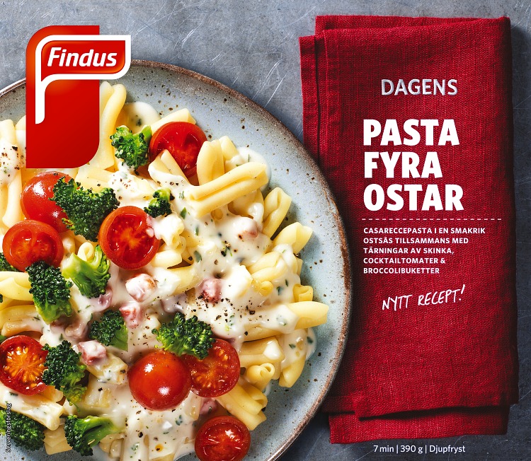 Dagens pasta fyra ostar förpackning findus