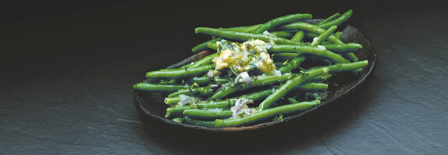 Haricots verts med örtsmör
